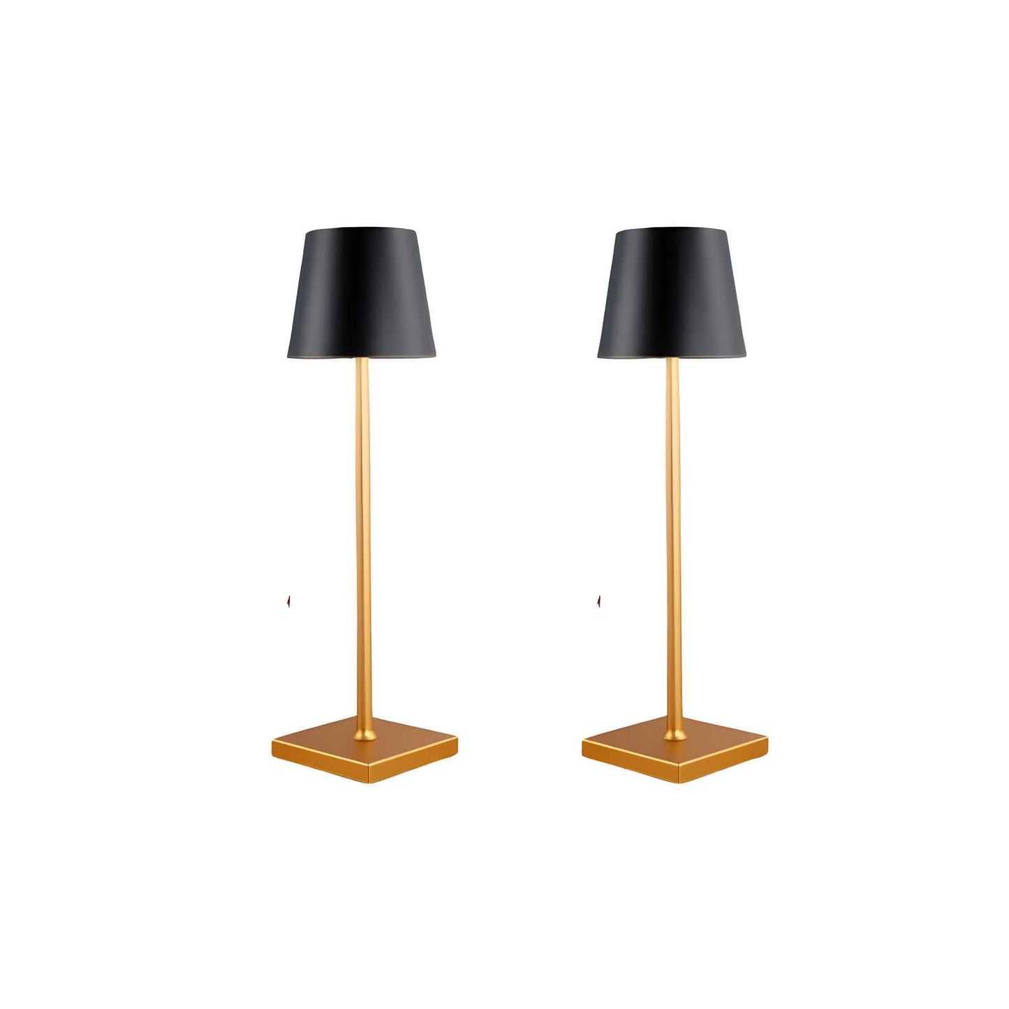 Cordless waterproof table lamp on an outdoor dining table for patio use