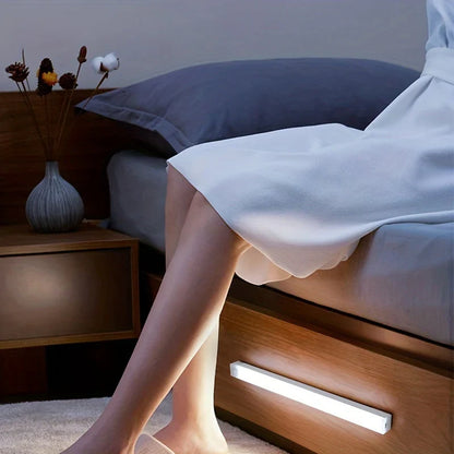 Wireless motion sensor light with magnetic mount for renters
