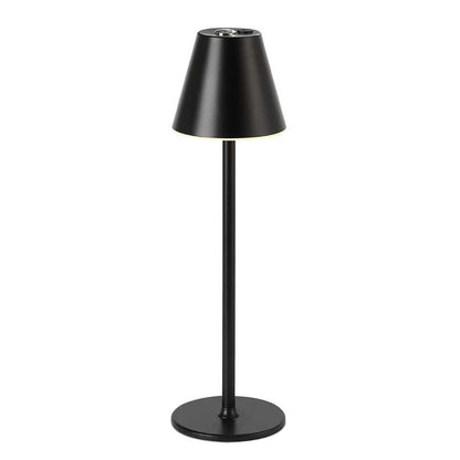 Cordless rechargeable table lamp with touch control for outdoor dining