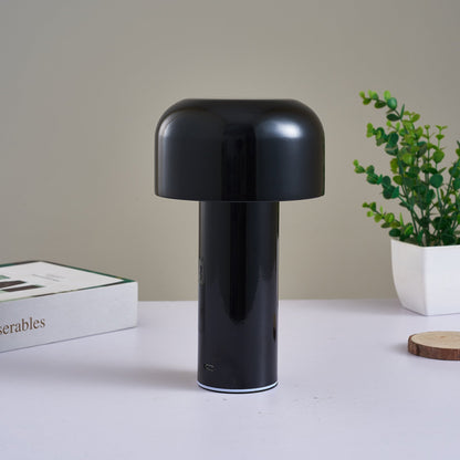 Cordless touch table lamp with mushroom design for bedroom use