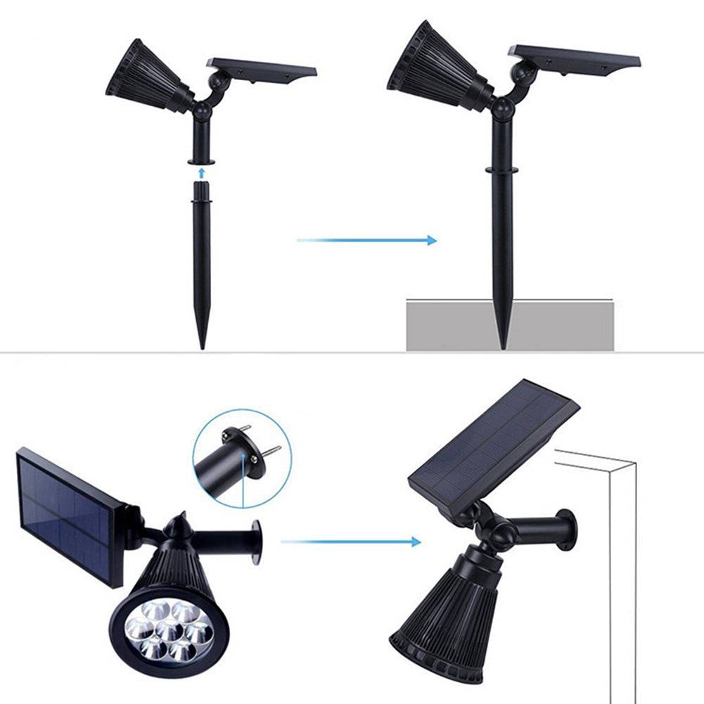 Solar garden light for pathways and flower beds, no wiring needed