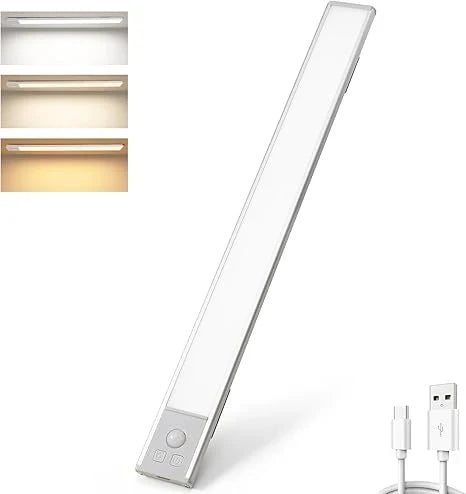 Wireless motion sensor light with magnetic mount for renters