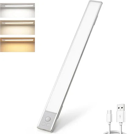 Wireless motion sensor light with magnetic mount for renters