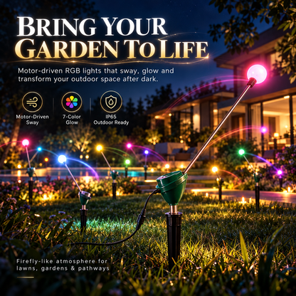 Swaying Firefly Garden Light – 7-Color Kinetic Outdoor Light for Lawn, Garden & Pathway Decor