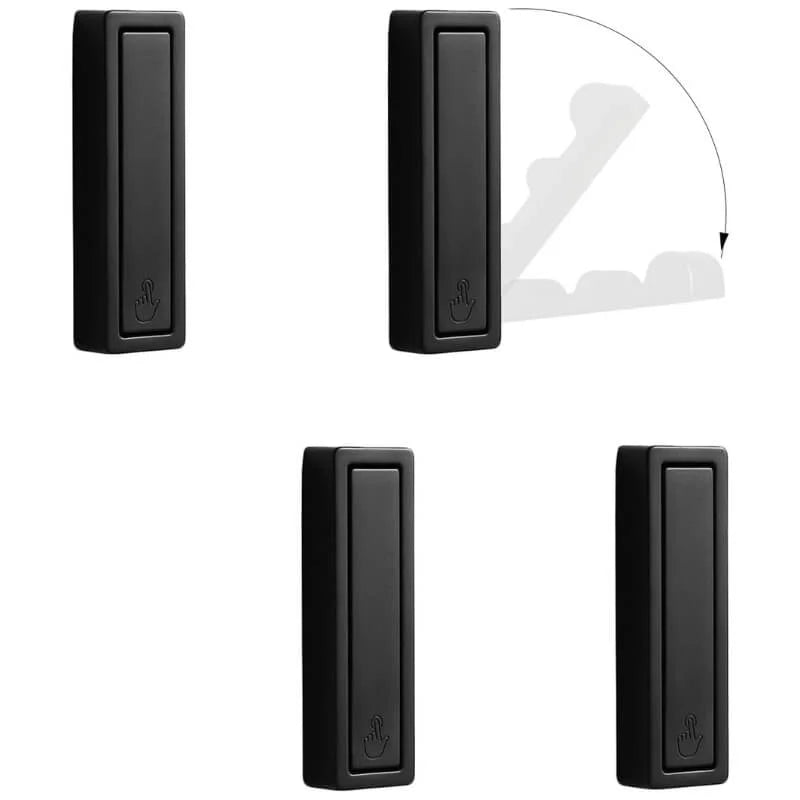 Folding coat hook folded flat against wall in small space