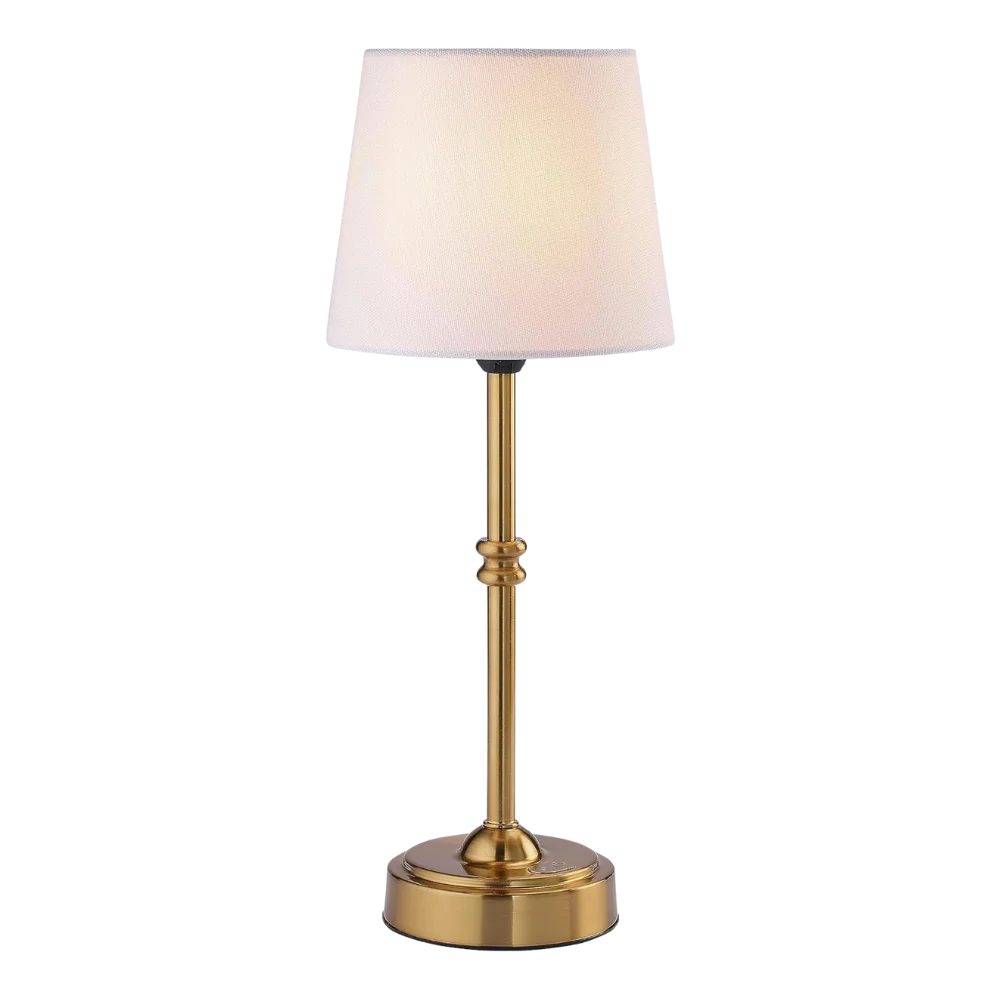 Cordless rechargeable table lamp with retro design for apartment use