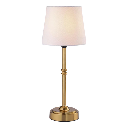 Cordless rechargeable table lamp with retro design for apartment use