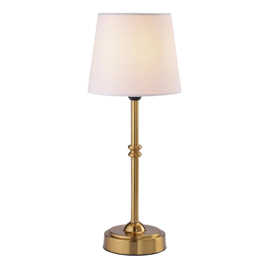 Cordless rechargeable table lamp with retro design for apartment use