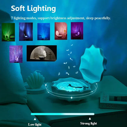Portable sleep sound machine with Bluetooth speaker and night light for light sleepers