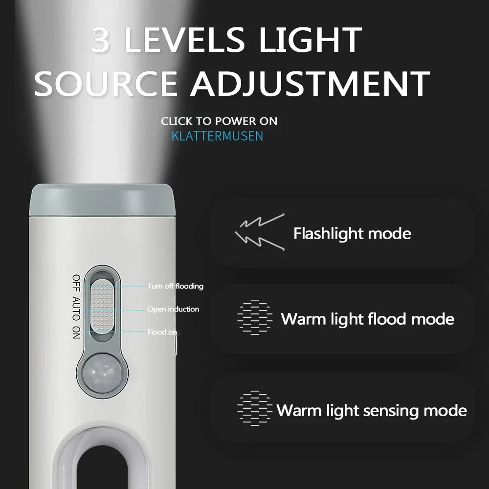 Rechargeable motion sensor night light for kids and seniors