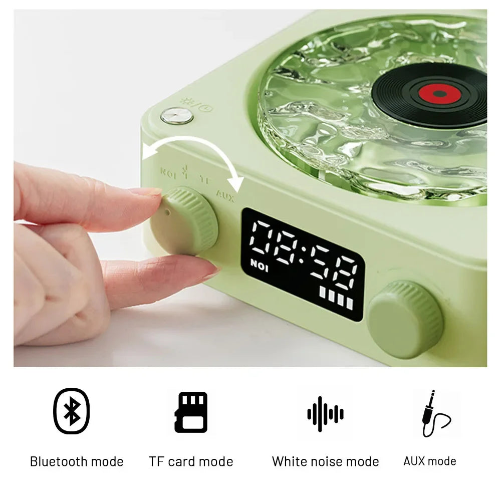 Compact sleep sound speaker with ambient lighting for light sleepers