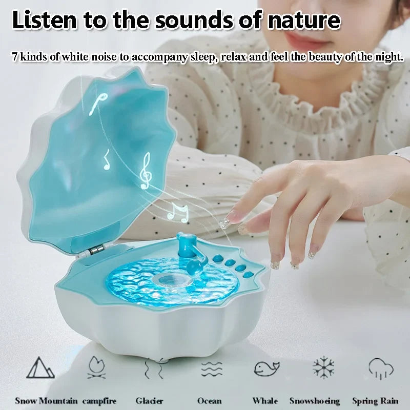 Portable sleep sound machine with Bluetooth speaker and night light for light sleepers