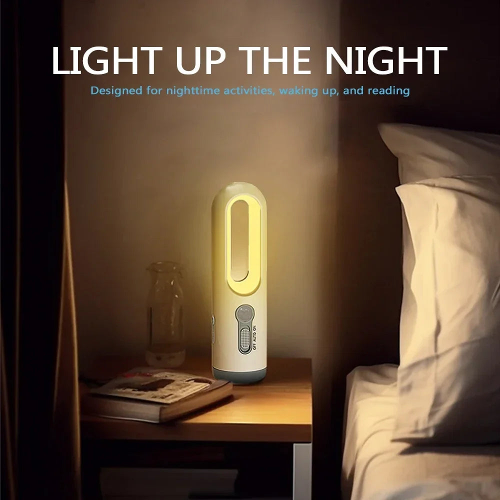 Rechargeable motion sensor night light for kids and seniors