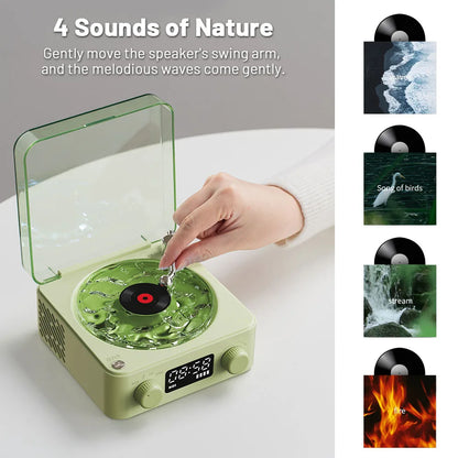 Compact sleep sound speaker with ambient lighting for light sleepers