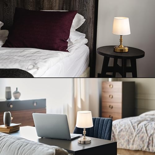Cordless table lamp with rechargeable battery, portable for apartment dwellers