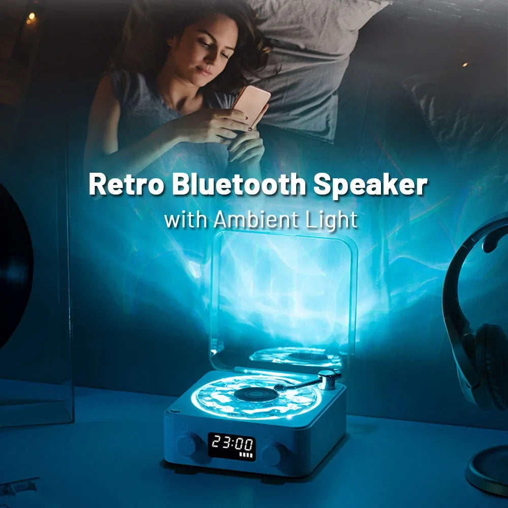 Compact sleep sound speaker with ambient lighting for light sleepers