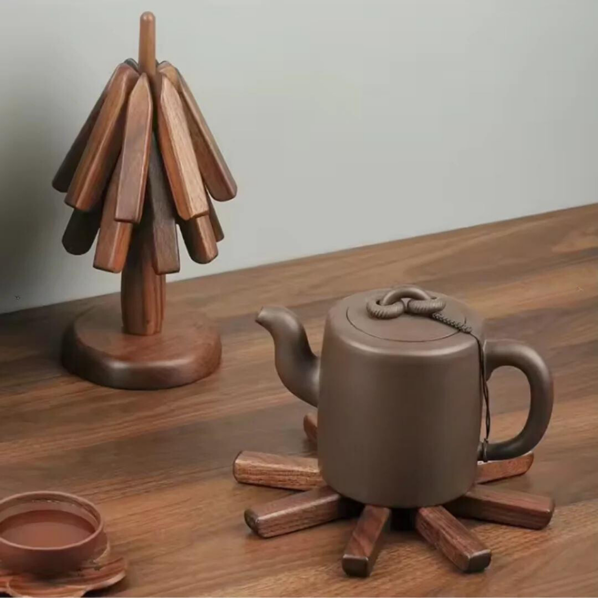 Elegant walnut tree trivet for home cooks