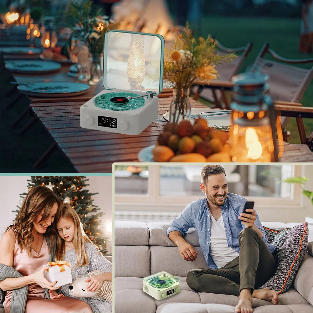 Compact sleep sound speaker with ambient lighting for light sleepers