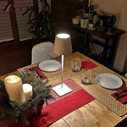 Waterproof cordless table lamp for outdoor entertaining