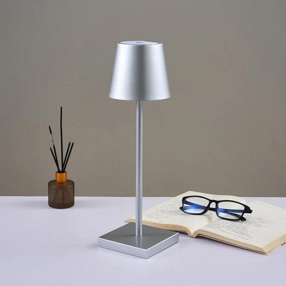 Waterproof cordless table lamp for outdoor entertaining