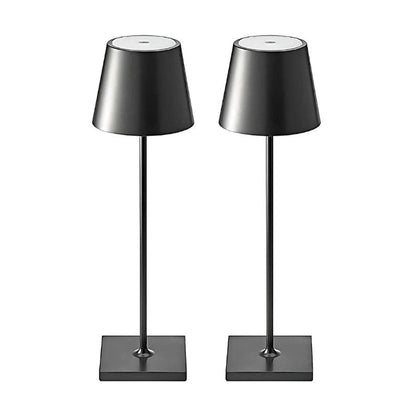 Waterproof cordless table lamp for outdoor entertaining