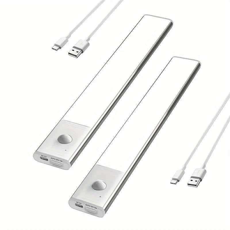 Wireless motion sensor light with magnetic mount for renters