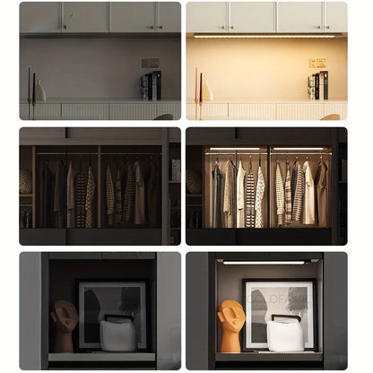 Wireless motion sensor light with magnetic mount for renters