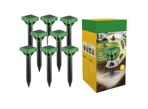 8PK Upgraded Animal Repeller Solar Infrared Waterproof Alarm Outdoor