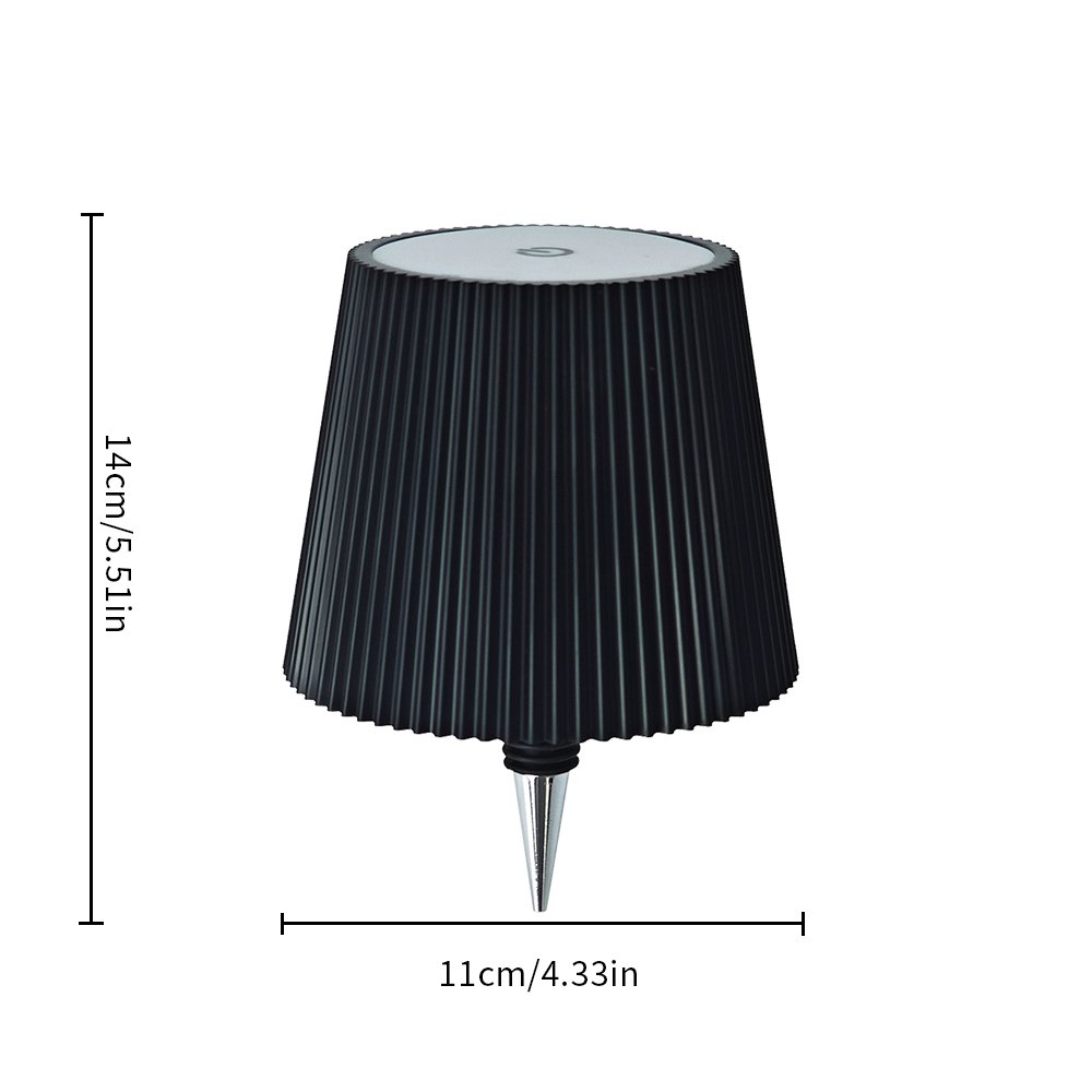 Wine Bottle LED Table Lamp -  Rechargeable Touch Control. Atmosphere Night Light